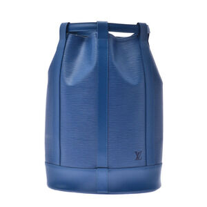 Louis Vuitton Epi Randonne Blue Leather Shoulder Bag